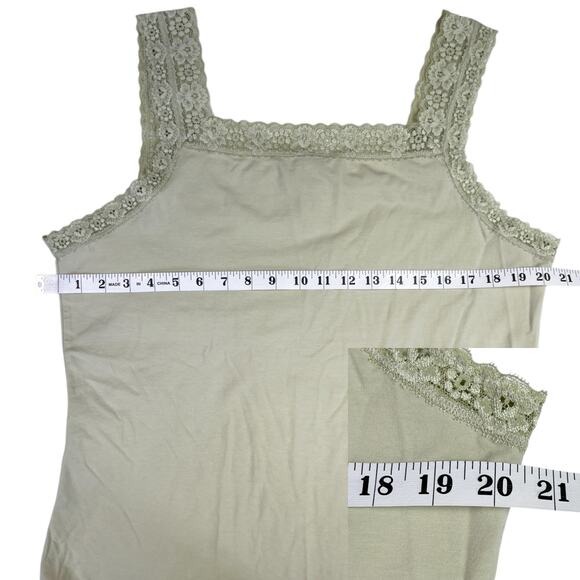 Venezia (Lane Bryant) Lacy Tank Top Plus Size 14/16 Beige - Picture 11 of 12